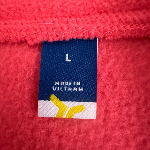 Gap Womens Red Fleece Vest Size L Full-Zip Sleeveless Jacket With Pockets - Picture 3 of 5